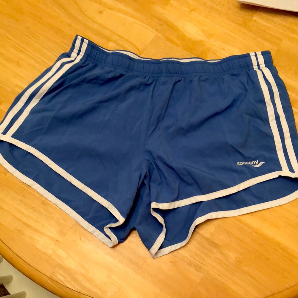 Size Large - light blue running shorts by Saucony